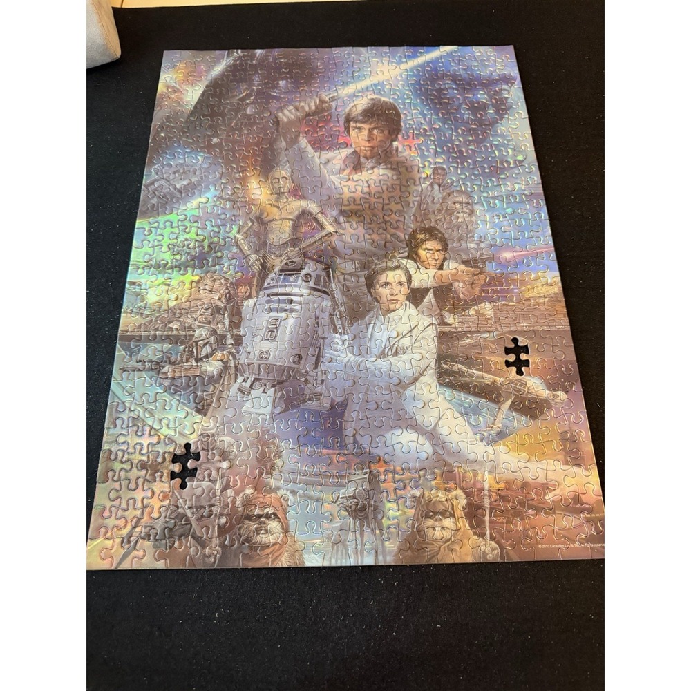 Star Wars Collectors Puzzle Set Tin 500 Pc Foil Puzzle Missing 2 Pieces + 300 - Picture 7 of 9